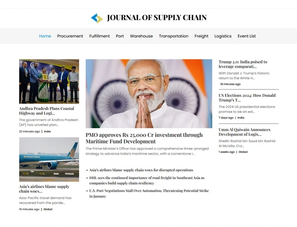 Journal of Supply Chain | Latest Supply Chain News Updates